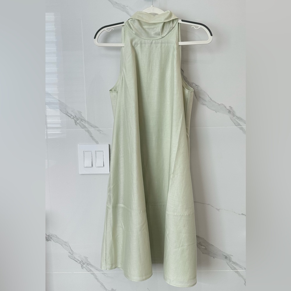 COS Mint Fluid Halterneck Mini Dress